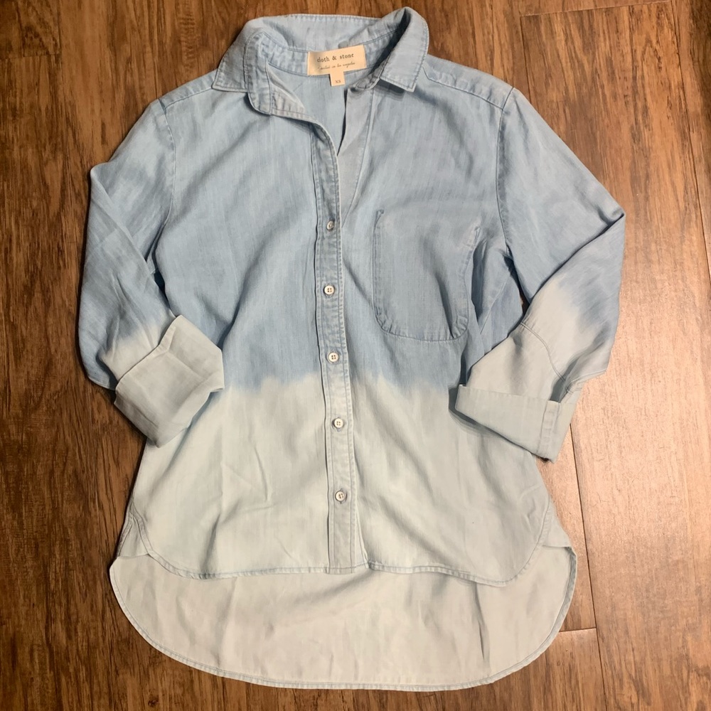 Cloth & Stone Anthropologie Ombré Chambray Shirt